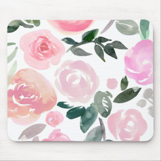 BLUMENwatercolor-ROSEN-MAUSUNTERLAGE Mousepad
