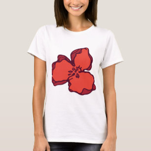 Blumenweiblicher T - Shirt: Blühen im Stil T-Shirt