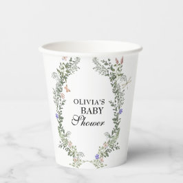 Blumenweich Grüngrüne Lush Gender Neutral Baby Dus Pappbecher