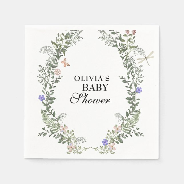 Blumenweich Grüngrüne Lush Gender Neutral Baby Dus Serviette (Vorderseite)