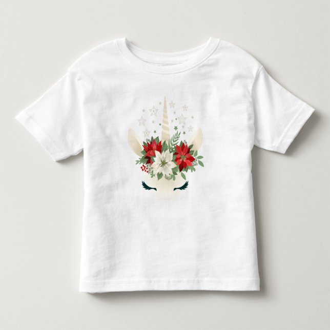Blumenweih Unicorn Kleinkind T-shirt (Vorderseite)