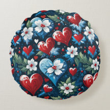 Blumenweihherzen in Rot Blau und Grün