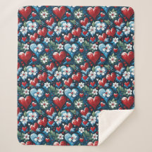 Blumenweihherzen in Rot Blau und Grün