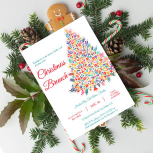 Blumenweihnachtsbaum - Einladung zum Brunch