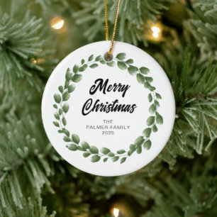 Blumenweihnachtskraut-Foto Keramik Ornament