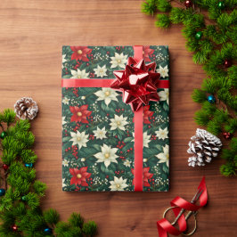 Blumenweihnachtsmuster Geschenkpapier