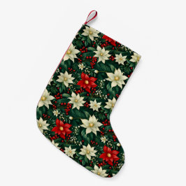 Blumenweihnachtsmuster Kleiner Weihnachtsstrumpf