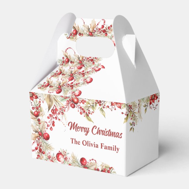 Blumenweihnachtsschachtel Geschenkschachtel (Vorderseite)