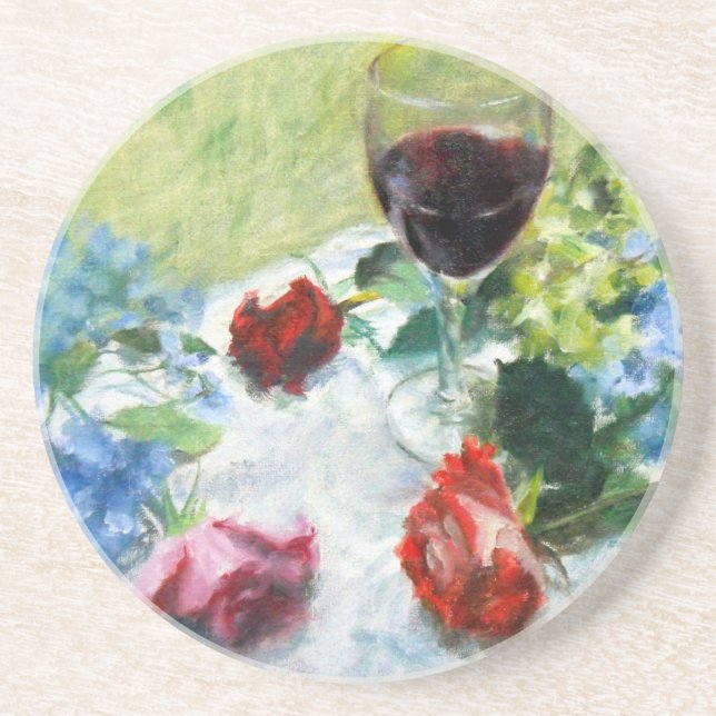 Blumenwein-Sandstein-Untersetzer Sandstein Untersetzer (Vorne)