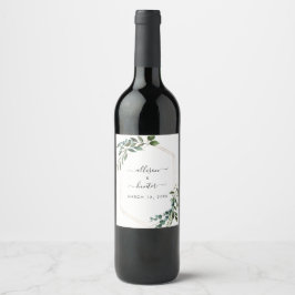Blumenweinlabel Gerahmt Hochzeitweilig Weinetikett