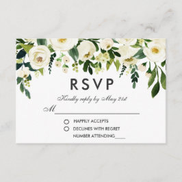 Blumenweiße Hochzeit RSVP