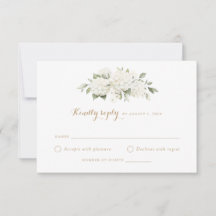 Blumenweiße Hydrangea Grüne Hochzeit RSVP