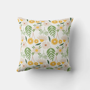 Blumenweiße Natur-Design-Zierkissen Kissen