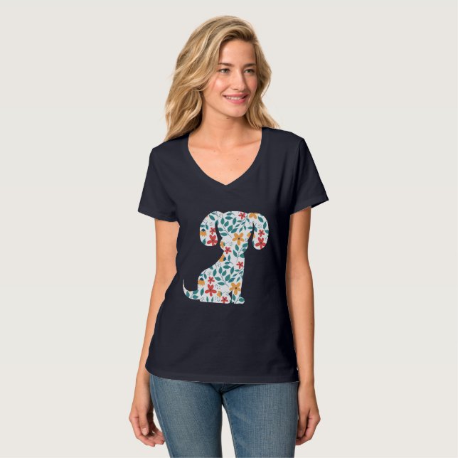 Blumenwelpe T-Shirt (Vorderseite Vollansicht)