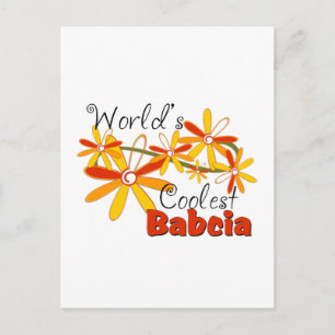 Blumenwelt der coolsten Babcia Postkarte