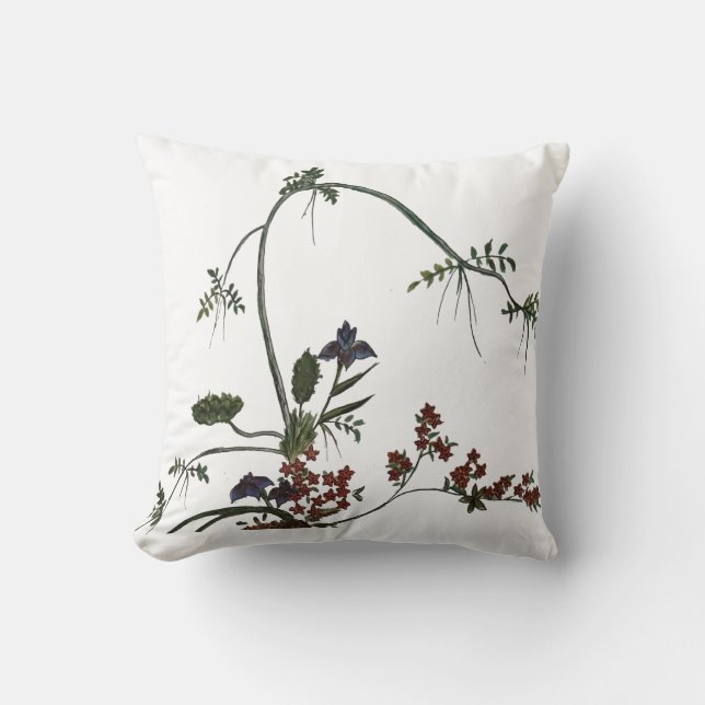 Blumenwerk Japanische Blume Kissen (Vorderseite)