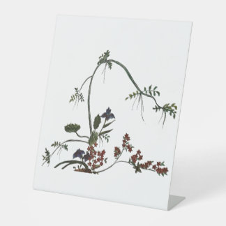 Blumenwerk japanische Blume Sockelschild