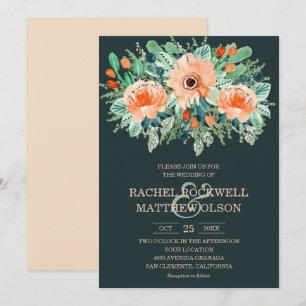 Blumenwetterhochzeit Einladung