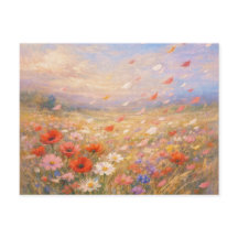 Blumenwind - Pastell-Malstil-Kunst