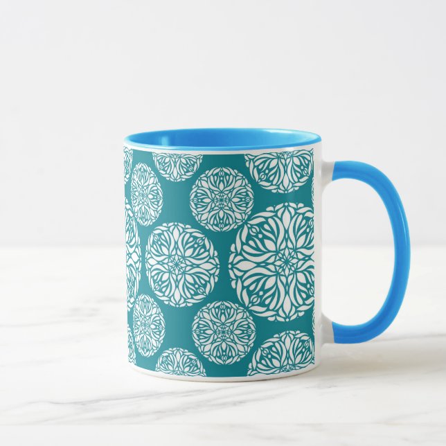 Blumenwinterschneeflocke Tasse (Rechts)
