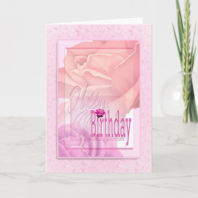 Blumenwünsche zum Geburtstag - Blume Karte (Vorderseite)