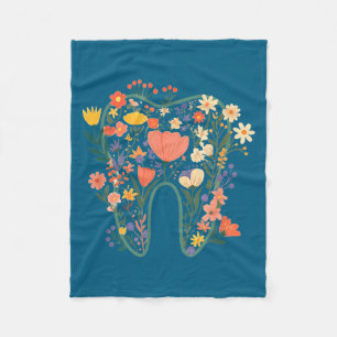 Blumenzahn Boho-Blume Dental Fleecedecke