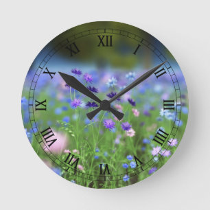 Blumenzange Runde Wanduhr