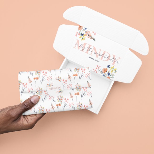 Blumenzapier Seidenpapier (Celebrate someone special with this watercolor floral tissue paper! Matching collection available! )