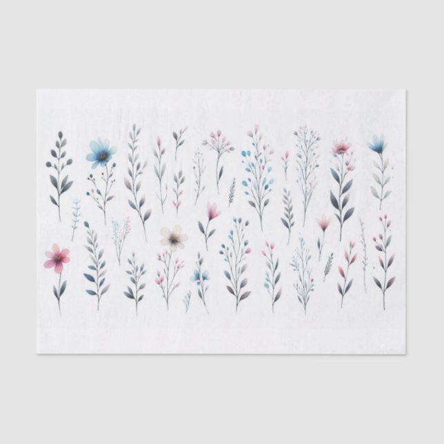 Blumenzapier Seidenpapier (Vorderseite)