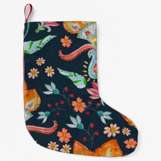 Blumenzauber: Aquarellfarbene Blume Kleiner Weihnachtsstrumpf