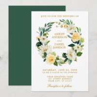Blumenzauber-Hochzeit Gelb Gelbe goldene grüne Hoc