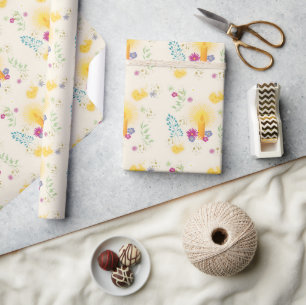 Blumenzauberkerze Tan Wrapping Paper Geschenkpapier