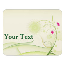 Blumenzeichen, "Ihr Text"