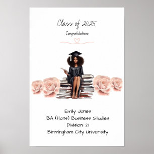 Blumenzertifikat Abschluss Poster