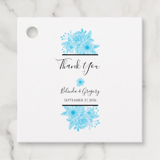 Blumenzettel Geschenkanhänger (Vorderseite)