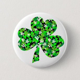 Blumenzettel St Patrick's Day Button