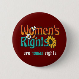 Blumenzettel zu den Menschenrechten der Frauen Button