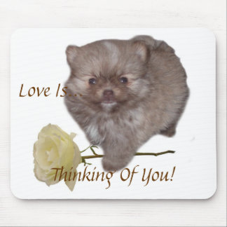 Blumenzeus-Spitz-Liebe denkt an Sie! Mousepad