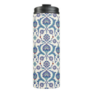Blumenziermuster. Traditionelle arabische Naht Thermosbecher