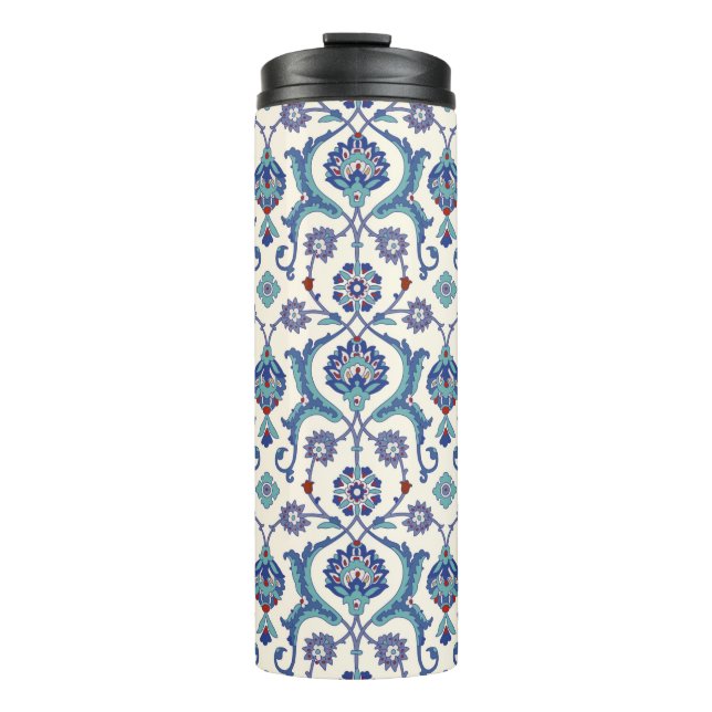 Blumenziermuster. Traditionelle arabische Naht Thermosbecher (Vorderseite)