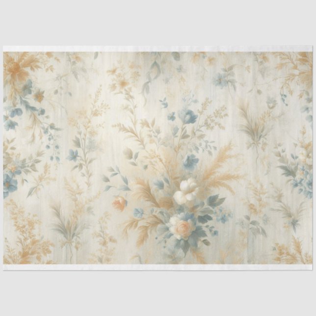 Blumenzinnpapier Seidenpapier (Vorderseite)