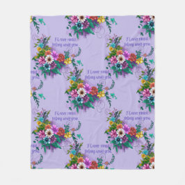 Blumenzitat Fleecedecke