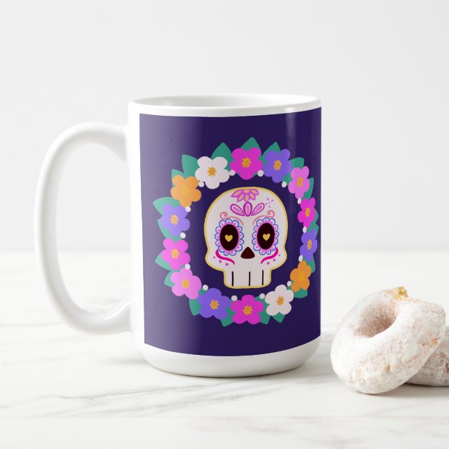 Blumenzucker-Blume Kaffeetasse (Mit Donut)
