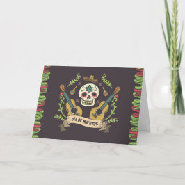 Blumenzuckerkarte Dia de Muertos Karte