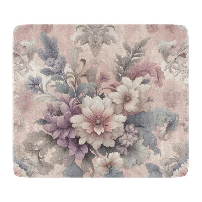 Blumenzuschnitt Schneidebrett (Vorderseite)