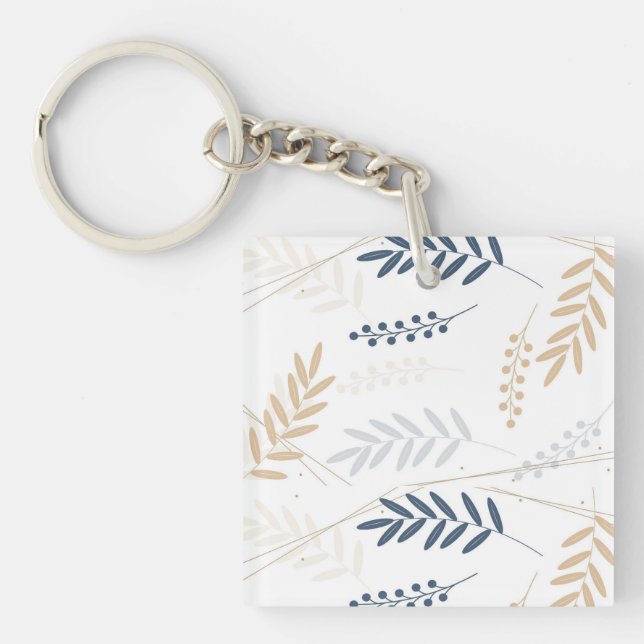 Blumenzweig Schlüsselanhänger (Vorderseite)