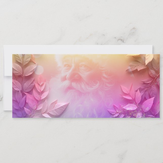 Blumenzweige und Weihnachtsmann (Vorderseite)