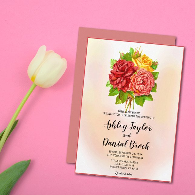 Blumenzwiebelblütenblütenblütenblütenhochzeit Einladung (Von Creator hochgeladen)
