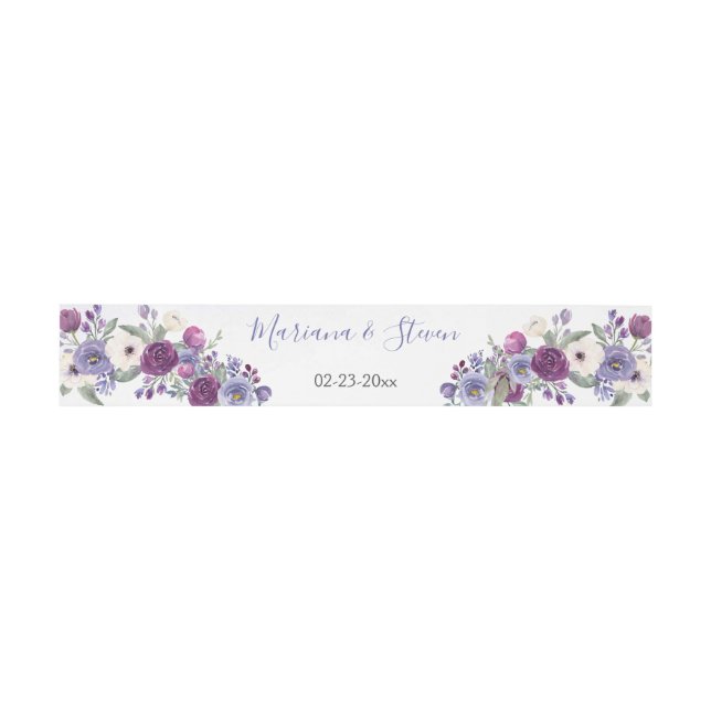 Blumenzwiebelblütenhochzeit Einladungsbanderole (Flach)