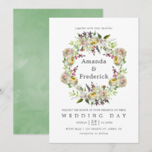 Blumenzwiebelblütenhochzeit in Weiß und Grün